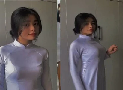 Nữ sinh áo dài phê tột đỉnh